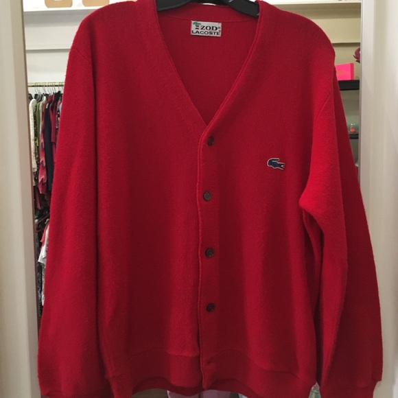 lacoste sweater red